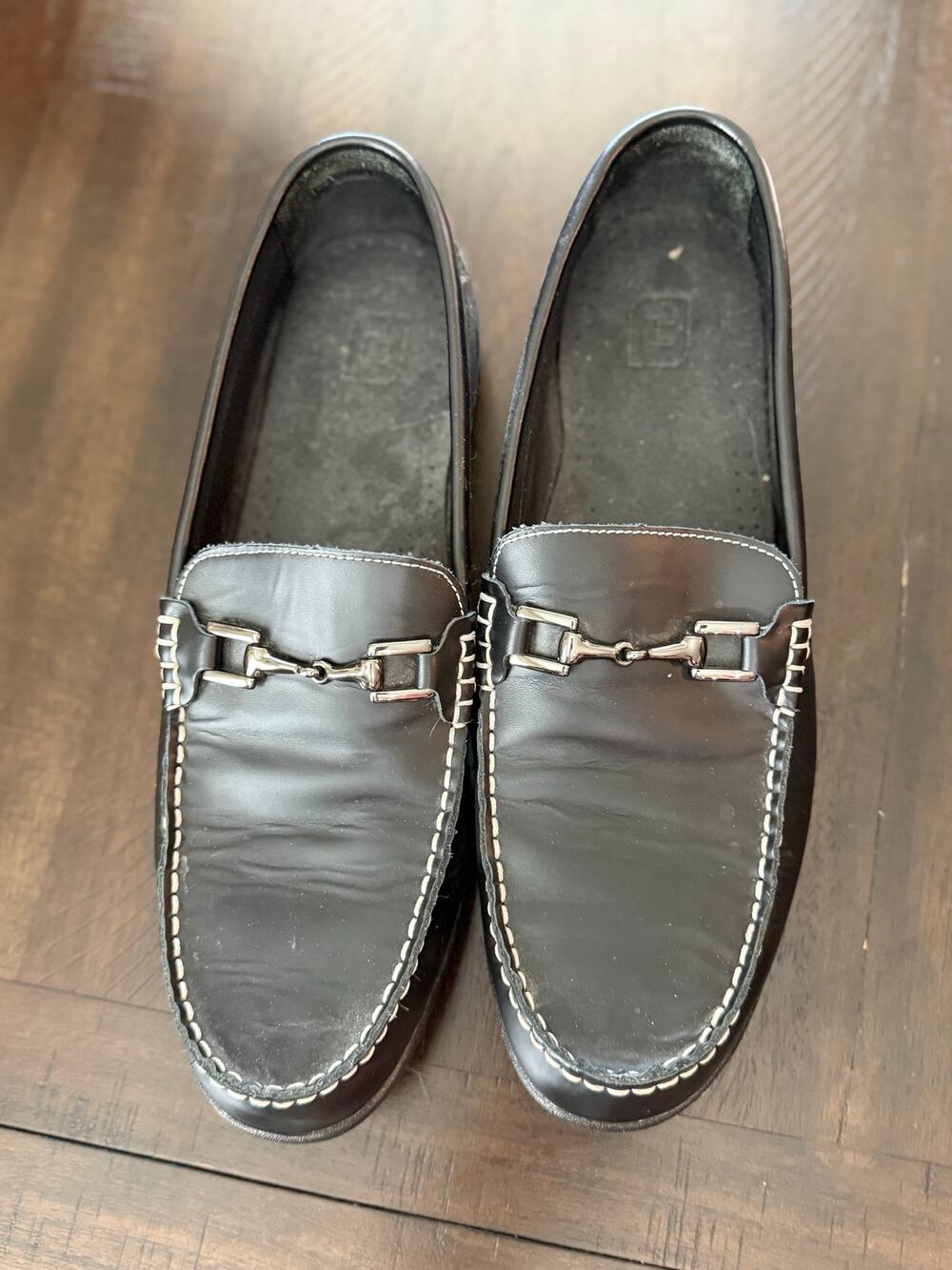 Footjoy FJ Club Loafers Men's 11 1/2 M Black Leather Golf Horsebit Casual Shoes